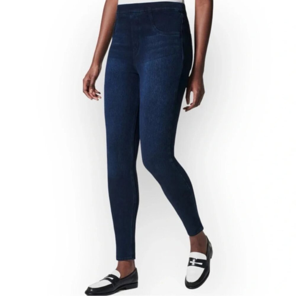 Spanx Jean ish  Ankle Leggings in Twilight Rinse L